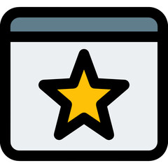 Star icon symbol vector image. Illustration of rating quality and review winner customer graphic design image