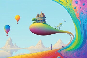 Naklejka premium Dreams - Abstract Modern Illustration