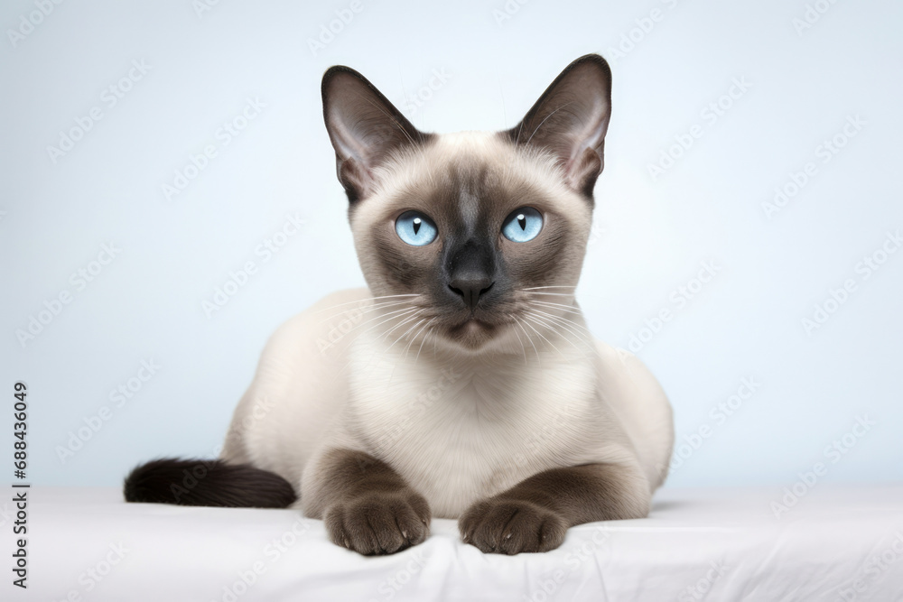 Wall mural White blue cat pets siamese animal cute