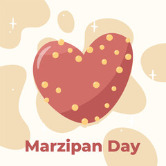 Vector illustration Marzipan Day. Marzipan Day illustration vector background. Vector eps 10