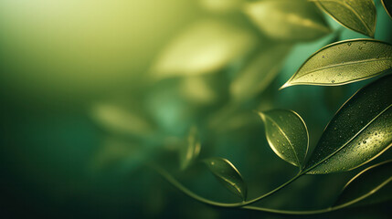 Elegance in Green and Gold, Abstract Background - A Harmonious Fusion of Opulent Tones.