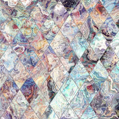 Abstract Marble texture. Fractal digital Art Background. High Resolution. Mosaic tile floor. Can be used for background or wallpaper