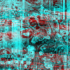 TV noise static effect, abstract glitch background. Fractal digital art pattern