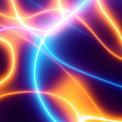 Bright glowing multidimensional plasma force field. Abstract glowing background