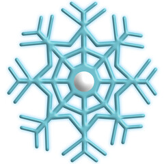 snowflake on white