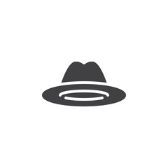 Gangster hat vector icon