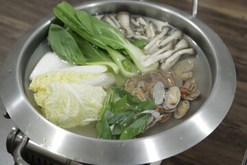 Korean traditional food Shell soup