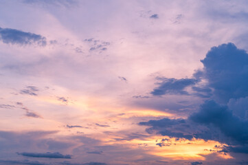 Explore the inspirational beauty of nature with a panorama of the stratosphere, filled with hues of blue and violet.