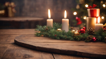 christmas decoration with candles