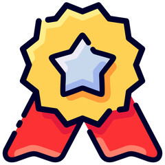 Star icon symbol vector image. Illustration of rating quality and review winner customer graphic design image