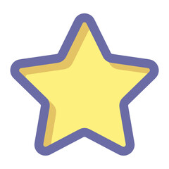 Star icon symbol vector image. Illustration of rating quality and review winner customer graphic design image