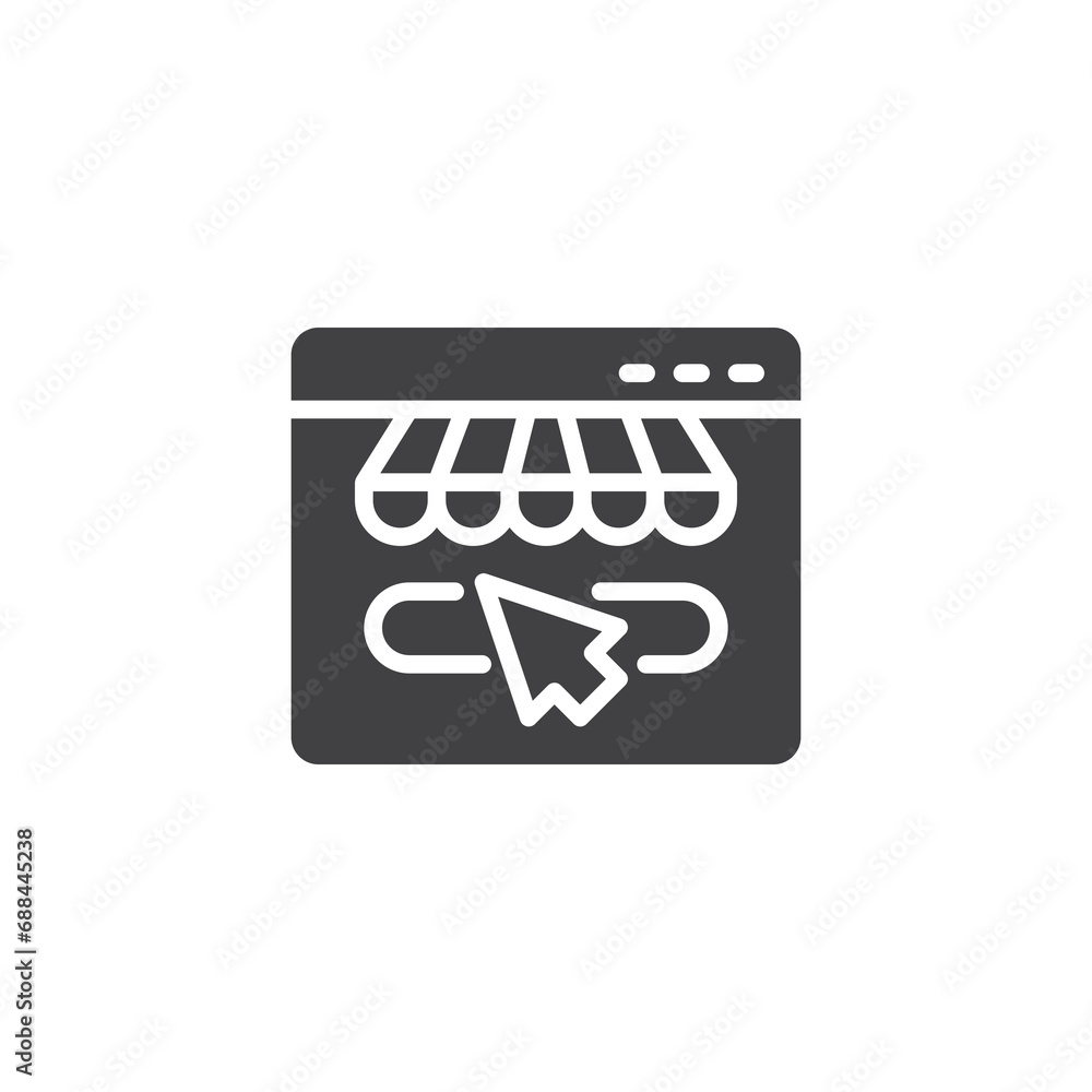 Poster web page with fabric rolls vector icon