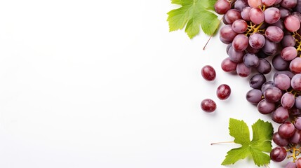 Grapes Placed on the table White Background