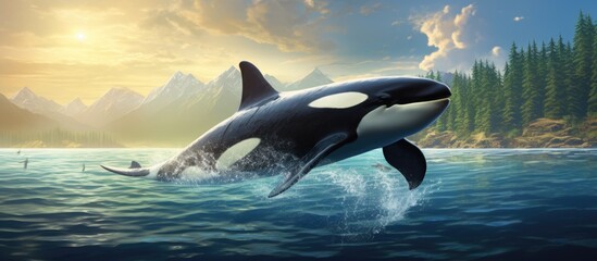 Orca, the killer whale - obrazy, fototapety, plakaty