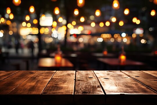 lights restaurant blurred abstract front table wooden Image background bar empty bokeh party blur blurry bright cafes city hot drink counter dark design