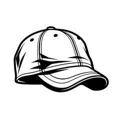 Cap Hat Logo Monochrome Design Style - obrazy, fototapety, plakaty