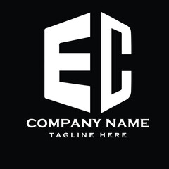 Fototapeta premium EC letter logo with design