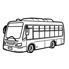 coach bus Logo Monochrome Design Style - obrazy, fototapety, plakaty