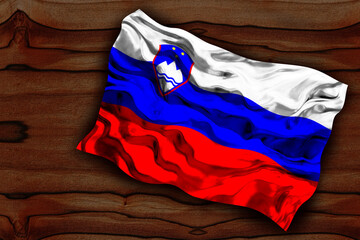 National flag  of Slovenia. Background  with flag  of Slovenia