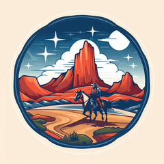 Illustration of Modern theme logo for Cowboys