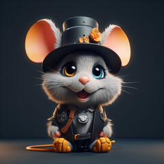 Cute Cartoon Mouse - obrazy, fototapety, plakaty