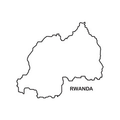Rwanda map icon