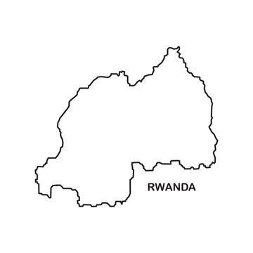 Rwanda map icon