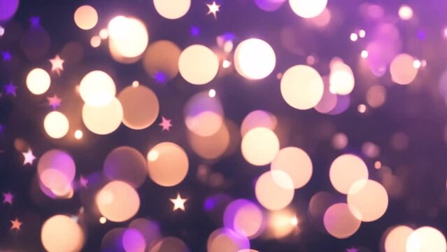Star rain. Abstract motion background shining colorful particles. Shimmering Glittering Particles With Bokeh. New year and Christmas background 4k footage