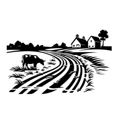 Farmland Logo Monochrome Design Style