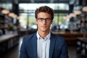 Obraz premium Office worker portrait smart casual, diverse, relatable personality