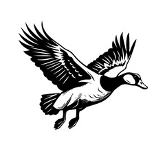 Flying Geese Logo Monochrome Design Style