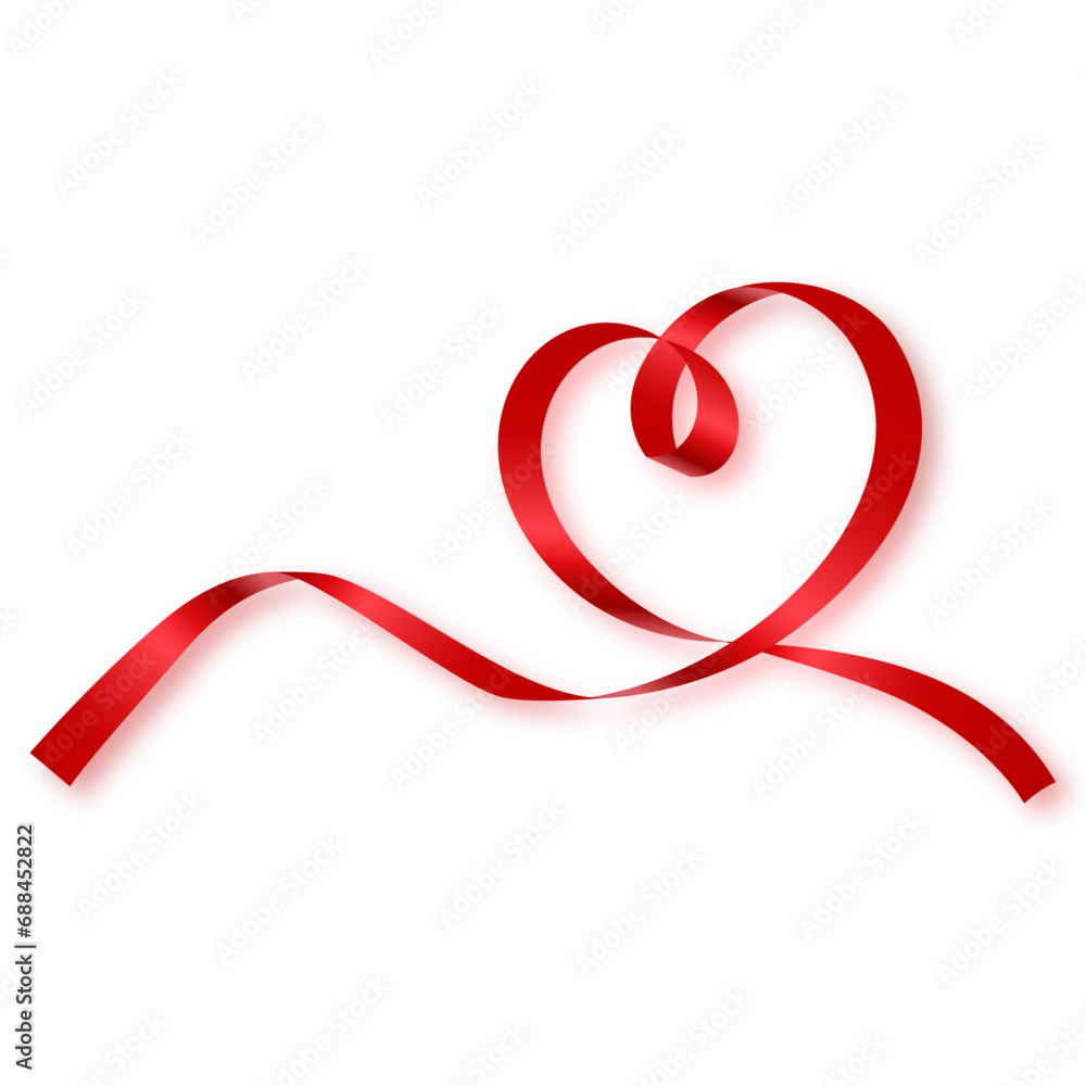 Wall mural valentines day ribbon vector