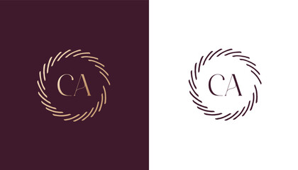 CA logo design vector image
