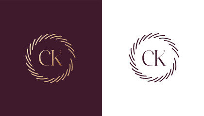 CK logo design vector image