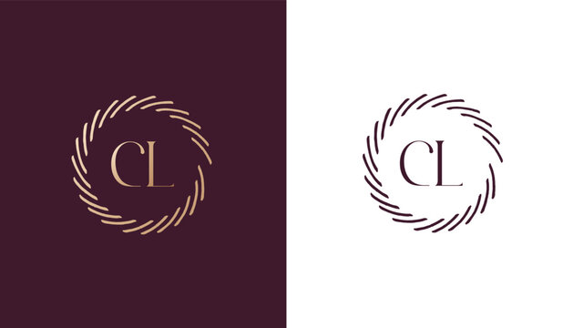 CL logo design vector image