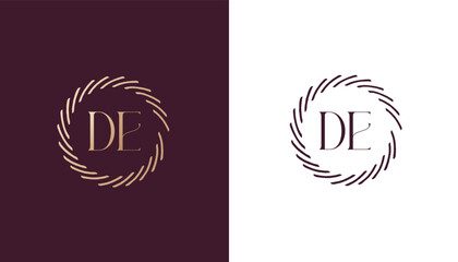 DE logo design vector image