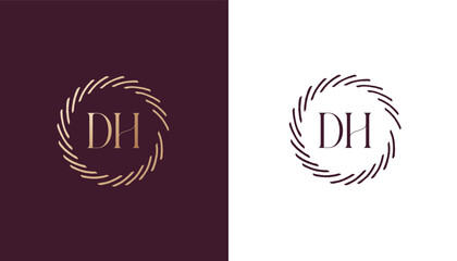 DH logo design vector image