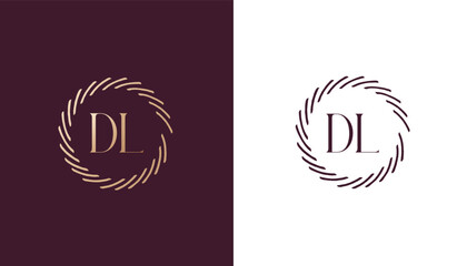 DL logo design vector image - obrazy, fototapety, plakaty
