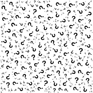 Question mark grunge seamless pattern vector