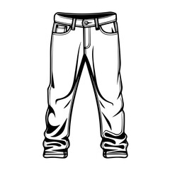 Jeans Logo Monochrome Design Style