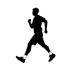Fototapeta na wymiar jogging Logo Monochrome Design Style