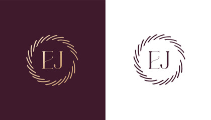 EJ logo design vector image