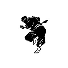 Judo Logo Monochrome Design Style