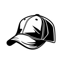 simple baseball cap Logo Monochrome Design Style