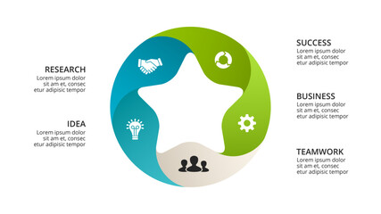 Infographic elements design for presentation, can be used for presentation, workflow layout, diagram, annual report, web design.