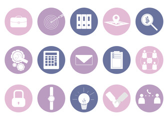 Circle Business Icon Illustrative