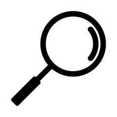 Magnify Glass Symbol Icon Vector Design Illustration. Vector magnifying glass icon with reflection. Loupe sign.