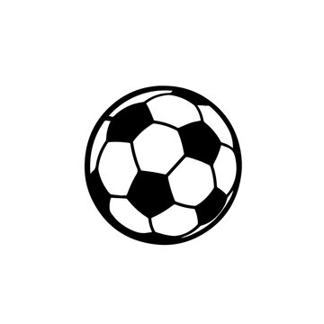 Soccer ball Logo Monochrome Design Style