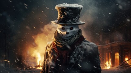 angry snowman for christmas