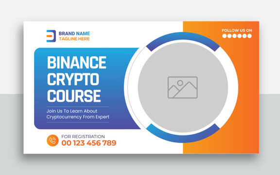 Cryptocurrency Youtube Thumbnail And Web Banner Template Design